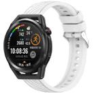 For Huawei Watch GT Runner Stripe Texture 22mm Silicone Watch Band(White) - 1