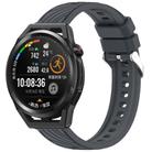 For Huawei Watch GT Runner Stripe Texture 22mm Silicone Watch Band(Dark Gray) - 1