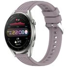 For Huawei Watch 3 Pro Stripe Texture 22mm Silicone Watch Band(Roland Purple) - 1