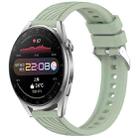 For Huawei Watch 3 Pro Stripe Texture 22mm Silicone Watch Band(Light Green) - 1