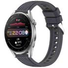 For Huawei Watch 3 Pro Stripe Texture 22mm Silicone Watch Band(Dark Gray) - 1