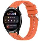 For Huawei Watch 3 Stripe Texture 22mm Silicone Watch Band(Orange) - 1