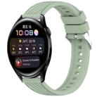 For Huawei Watch 3 Stripe Texture 22mm Silicone Watch Band(Light Green) - 1