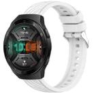 For Huawei Watch GT 2E Stripe Texture 22mm Silicone Watch Band(White) - 1