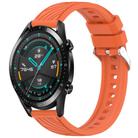 For Huawei GT2 46mm Stripe Texture 22mm Silicone Watch Band(Orange) - 1