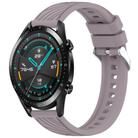 For Huawei GT2 46mm Stripe Texture 22mm Silicone Watch Band(Roland Purple) - 1