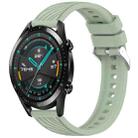 For Huawei GT2 46mm Stripe Texture 22mm Silicone Watch Band(Light Green) - 1