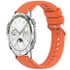 For Huawei Watch GT 5 46mm Stripe Texture 22mm Silicone Watch Band(Orange) - 1