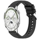 For Huawei Watch GT 5 46mm Stripe Texture 22mm Silicone Watch Band(Black) - 1