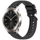 For Xiaomi Watch S3 Stripe Texture 22mm Silicone Watch Band(Black) - 1