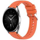 For Xiaomi Watch S2 42 / 46mm Stripe Texture 22mm Silicone Watch Band(Orange) - 1