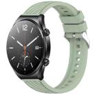 For Xiaomi MI Watch S1 Stripe Texture 22mm Silicone Watch Band(Light Green) - 1