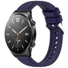 For Xiaomi MI Watch S1 Stripe Texture 22mm Silicone Watch Band(Midnight Blue) - 1