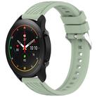 For Xiaomi MI Watch S1 Pro Stripe Texture 22mm Silicone Watch Band(Light Green) - 1