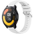 For Xiaomi Watch S1 Active Stripe Texture 22mm Silicone Watch Band(White) - 1