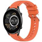 For Xiaomi Haylou RT2 LS10 Stripe Texture 22mm Silicone Watch Band(Orange) - 1