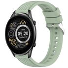 For Xiaomi Haylou RT2 LS10 Stripe Texture 22mm Silicone Watch Band(Light Green) - 1