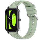 For Xiaomi Haylou RS4 LS12 Stripe Texture 22mm Silicone Watch Band(Light Green) - 1