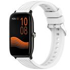 For Xiaomi Haylou GST LS09B Stripe Texture 22mm Silicone Watch Band(White) - 1