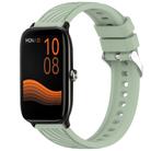 For Xiaomi Haylou GST LS09B Stripe Texture 22mm Silicone Watch Band(Light Green) - 1