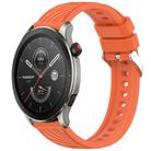 For Amazfit GTR 4 Stripe Texture 22mm Silicone Watch Band(Orange) - 1