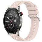 For Amazfit GTR 4 Stripe Texture 22mm Silicone Watch Band(Pink) - 1