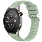 For Amazfit GTR 4 Stripe Texture 22mm Silicone Watch Band(Light Green) - 1