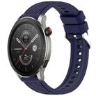 For Amazfit GTR 4 Stripe Texture 22mm Silicone Watch Band(Midnight Blue) - 1