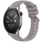 For Amazfit GTR 4 Pro Stripe Texture 22mm Silicone Watch Band(Roland Purple) - 1