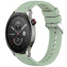 For Amazfit GTR 4 Pro Stripe Texture 22mm Silicone Watch Band(Light Green) - 1