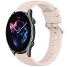 For Amazfit GTR 3 Stripe Texture 22mm Silicone Watch Band(Pink) - 1
