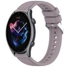 For Amazfit GTR 3 Pro Stripe Texture 22mm Silicone Watch Band(Roland Purple) - 1