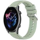 For Amazfit GTR 3 Pro Stripe Texture 22mm Silicone Watch Band(Light Green) - 1