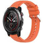 For Amazfit 3 Stripe Texture 22mm Silicone Watch Band(Orange) - 1