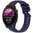 For Garmin Forerunner 255 Stripe Texture 22mm Silicone Watch Band(Midnight Blue) - 1