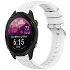 For Garmin Forerunner 255 Music Stripe Texture 22mm Silicone Watch Band(White) - 1