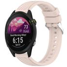 For Garmin Forerunner 255 Music Stripe Texture 22mm Silicone Watch Band(Pink) - 1