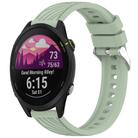 For Garmin Forerunner 255 Music Stripe Texture 22mm Silicone Watch Band(Light Green) - 1