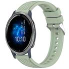 For Garmin Venu 2 Stripe Texture 22mm Silicone Watch Band(Light Green) - 1