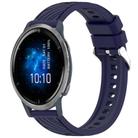 For Garmin Venu 2 Stripe Texture 22mm Silicone Watch Band(Midnight Blue) - 1