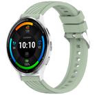 For Garmin Venu 3 Stripe Texture 22mm Silicone Watch Band(Light Green) - 1