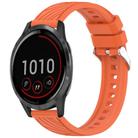 For Garmin Vivoactive 4 Stripe Texture 22mm Silicone Watch Band(Orange) - 1