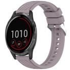 For Garmin Vivoactive 4 Stripe Texture 22mm Silicone Watch Band(Roland Purple) - 1