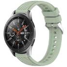 For Samsung Galaxy Watch 46mm Stripe Texture 22mm Silicone Watch Band(Light Green) - 1