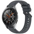 For Samsung Galaxy Watch 46mm Stripe Texture 22mm Silicone Watch Band(Dark Gray) - 1