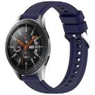 For Samsung Galaxy Watch 46mm Stripe Texture 22mm Silicone Watch Band(Midnight Blue) - 1