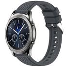 For Samsung Gear S3 Classic Stripe Texture 22mm Silicone Watch Band(Dark Gray) - 1