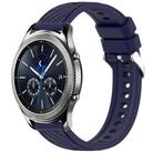 For Samsung Gear S3 Classic Stripe Texture 22mm Silicone Watch Band(Midnight Blue) - 1