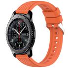 For Samsung Gear S3 Frontier Stripe Texture 22mm Silicone Watch Band(Orange) - 1