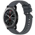 For Samsung Gear S3 Frontier Stripe Texture 22mm Silicone Watch Band(Dark Gray) - 1